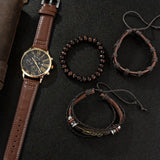 Gold Accent Quartz Watch Set