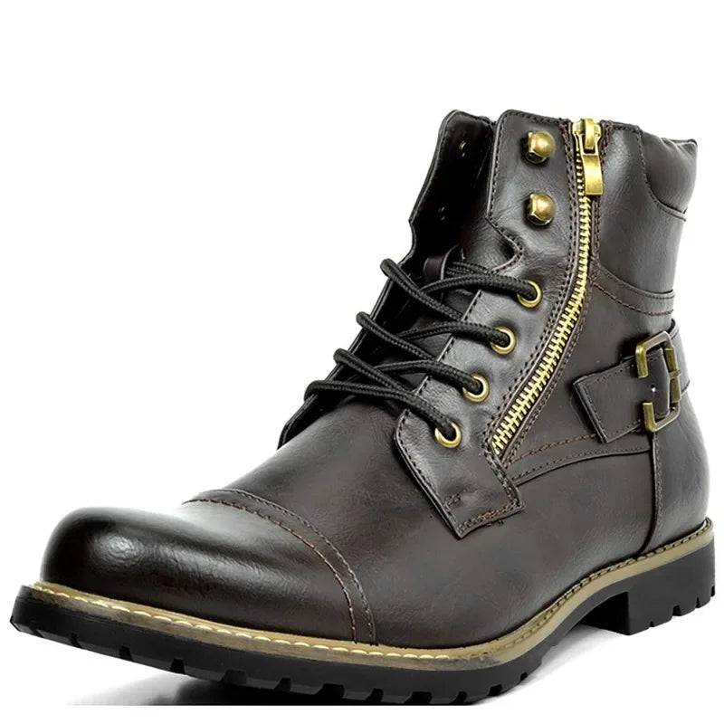 WINDSOR LACE-UP LEATHER BOOTS