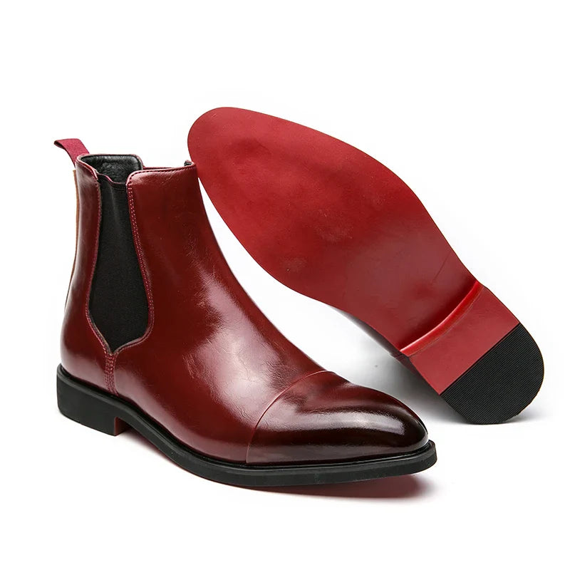 LUCASSI  LEATHER CHELSEA BOOTS