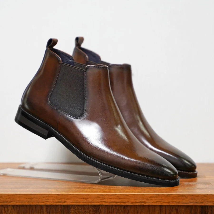 LEANDRO LEATHER CHELSEA BOOTS