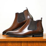 LEANDRO LEATHER CHELSEA BOOTS